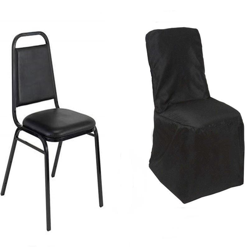 Polyester Square Back Chivari Banquet Chair Cover