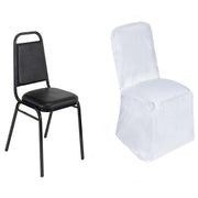 Polyester Square Back Chivari Banquet Chair Cover