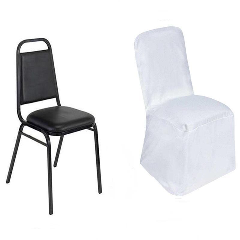 Polyester Square Back Chivari Banquet Chair Cover