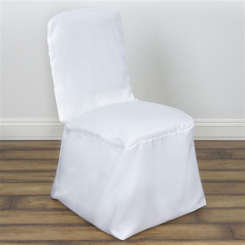 Polyester Square Back Chivari Banquet Chair Cover