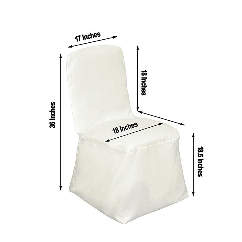 Polyester Square Back Chivari Banquet Chair Cover