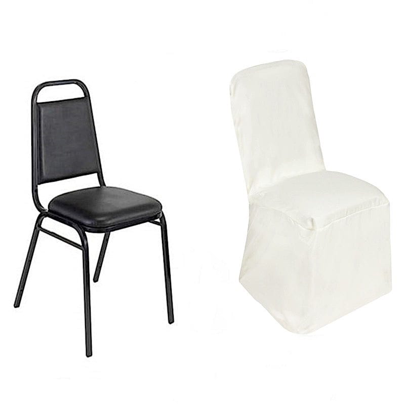 Polyester Square Back Chivari Banquet Chair Cover