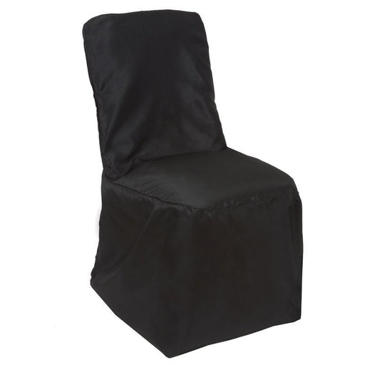 Polyester Square Back Chivari Banquet Chair Cover CHAIR_SQUA_BLK