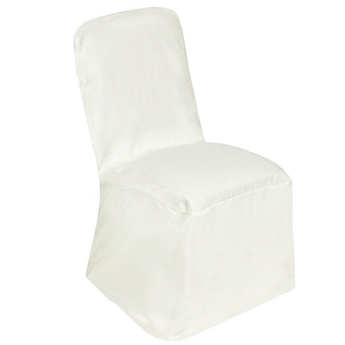 Polyester Square Back Chivari Banquet Chair Cover CHAIR_SQUA_IVR