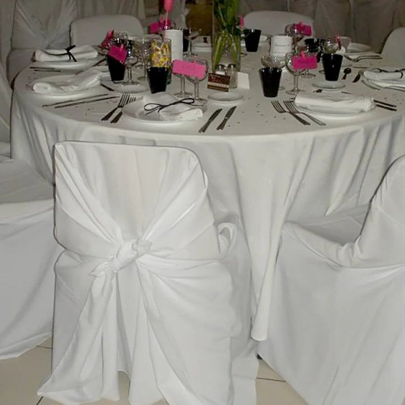 Polyester Universal Chair Cover - White CHAIR_UNIV_POLY_WHT