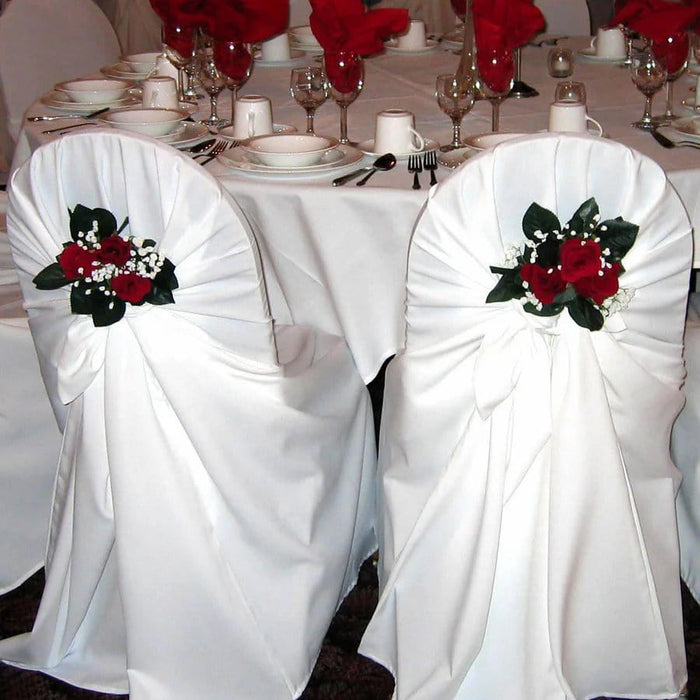 Polyester Universal Chair Cover - White CHAIR_UNIV_POLY_WHT