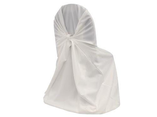 Polyester Universal Chair Cover - White CHAIR_UNIV_POLY_WHT
