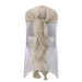 Premium Chair Cover with Curly Chiffon Ruffled Sashes - Beige SASH_2403_081