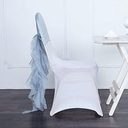 Premium Chair Cover with Curly Chiffon Ruffled Sashes