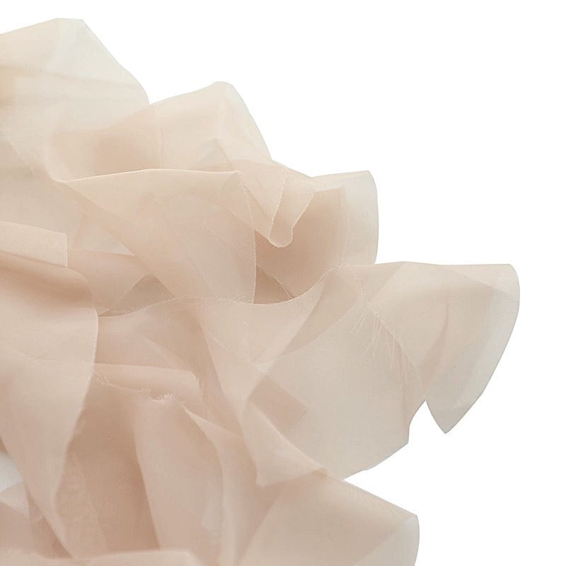 Premium Chair Cover with Curly Chiffon Ruffled Sashes