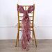 Premium Chair Cover with Curly Chiffon Ruffled Sashes SASH_2403_MAUV