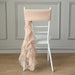 Premium Chair Cover with Curly Chiffon Ruffled Sashes SASH_2403_NUDE