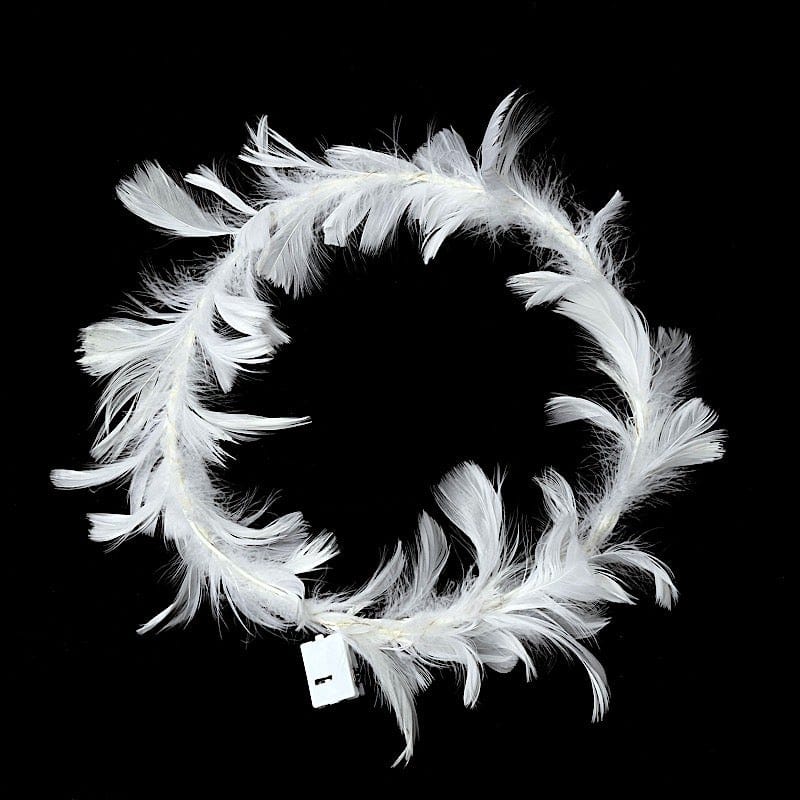 Real Feathers Adjustable Light Up LED Cake Topper - Warm White CAKE_TOP_011_WHT