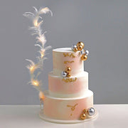 Real Feathers Bendable Light Up LED Cake Topper - Warm White CAKE_TOP_011_WHT