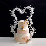 Real Feathers Bendable Light Up LED Cake Topper - Warm White CAKE_TOP_011_WHT