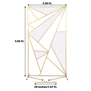 Rectangular Geometric Metal Wedding Arch Backdrop Stand - Gold