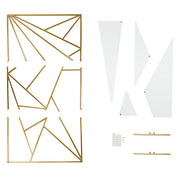 Rectangular Geometric Metal Wedding Arch Backdrop Stand - Gold