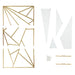 Rectangular Geometric Metal Wedding Arch Backdrop Stand - Gold