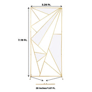 Rectangular Geometric Metal Wedding Arch Backdrop Stand - Gold