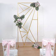 Rectangular Geometric Metal Wedding Arch Backdrop Stand - Gold