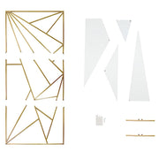 Rectangular Geometric Metal Wedding Arch Backdrop Stand - Gold