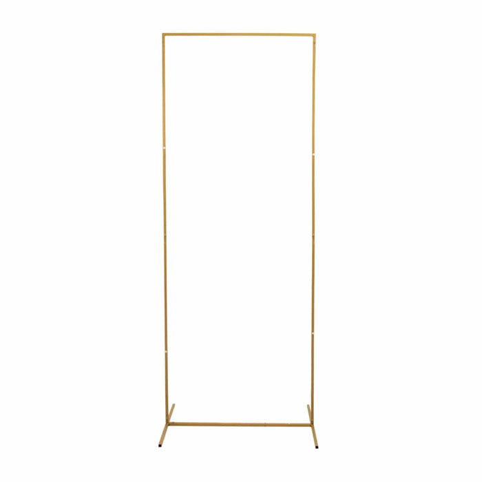 Rectangular Metal Floral Display Frame Wedding Arch Backdrop Stand - Gold IRON_STND05A_L_GOLD