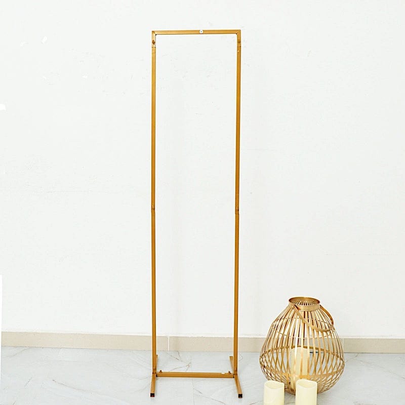 Rectangular Metal Floral Display Frame Wedding Backdrop Stand - Gold