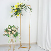 Rectangular Metal Floral Display Frame Wedding Backdrop Stand - Gold