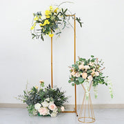 Rectangular Metal Floral Display Frame Wedding Backdrop Stand - Gold