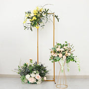 Rectangular Metal Floral Display Frame Wedding Backdrop Stand - Gold