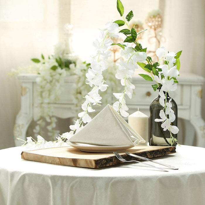 Rectangular Poplar Wood Slice Wedding Centerpiece - Natural