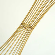 Reversible Trumpet Metal Flower Stand Pedestal Centerpiece - Gold