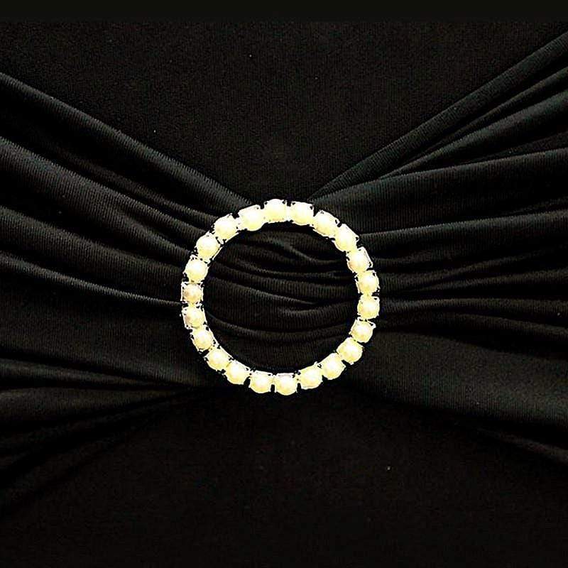 Rhinestones Circle Pin Buckle Chair Decorations