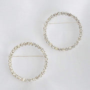 Rhinestones Circle Pin Buckle Chair Decorations SASH_PIN_001