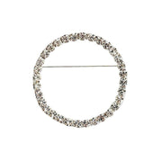 Rhinestones Circle Pin Buckle Chair Decorations SASH_PIN_001