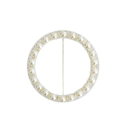 Rhinestones Circle Pin Buckle Chair Decorations SASH_PIN_004