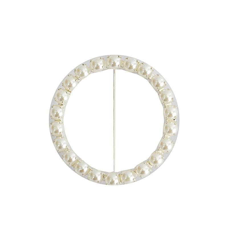 Rhinestones Circle Pin Buckle Chair Decorations SASH_PIN_004