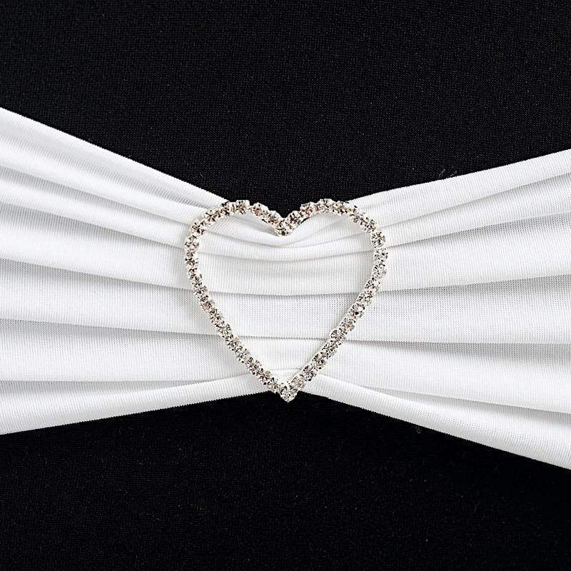 Rhinestones Heart Pin Buckle Chair Decorations SASH_PIN_003