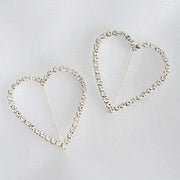 Rhinestones Heart Pin Buckle Chair Decorations SASH_PIN_003