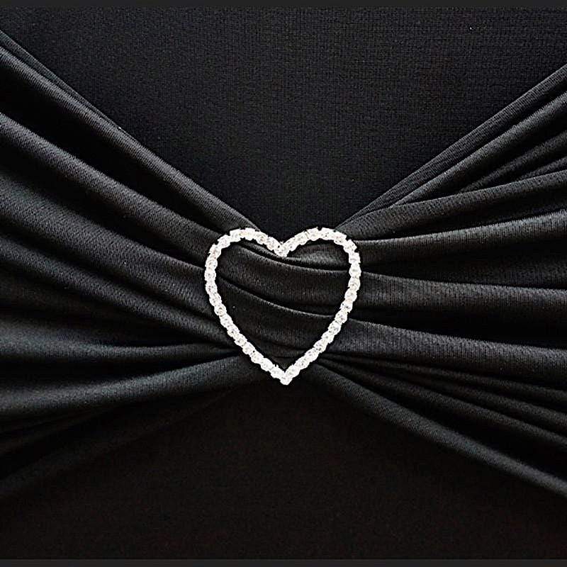 Rhinestones Heart Pin Buckle Chair Decorations SASH_PIN_003