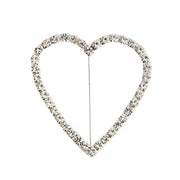 Rhinestones Heart Pin Buckle Chair Decorations SASH_PIN_003