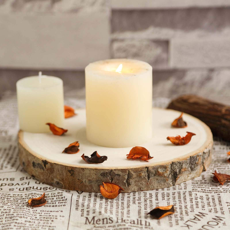 Round Poplar Wood Slices Wedding Centerpieces - Natural