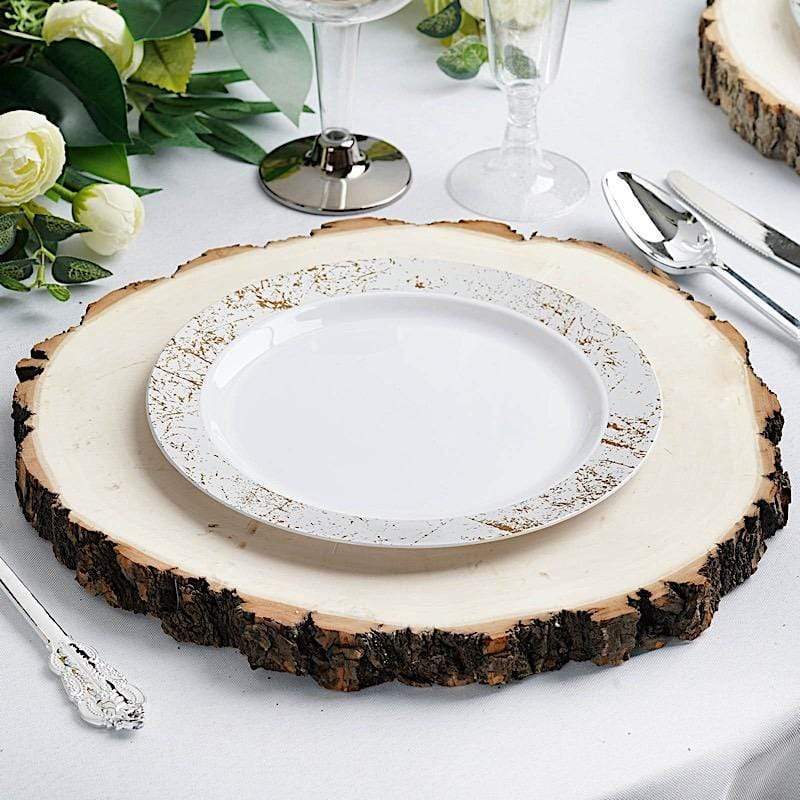 Round Poplar Wood Slices Wedding Centerpieces - Natural