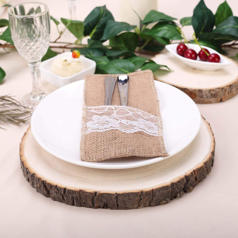 Round Poplar Wood Slices Wedding Centerpieces - Natural