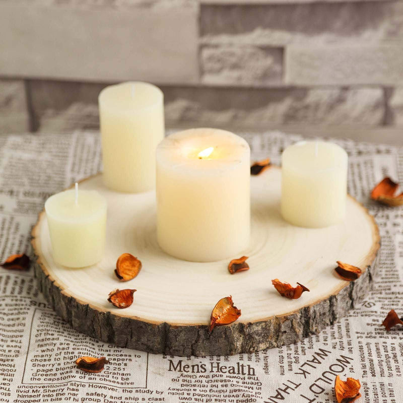 Round Poplar Wood Slices Wedding Centerpieces - Natural