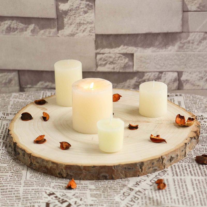 Round Poplar Wood Slices Wedding Centerpieces - Natural