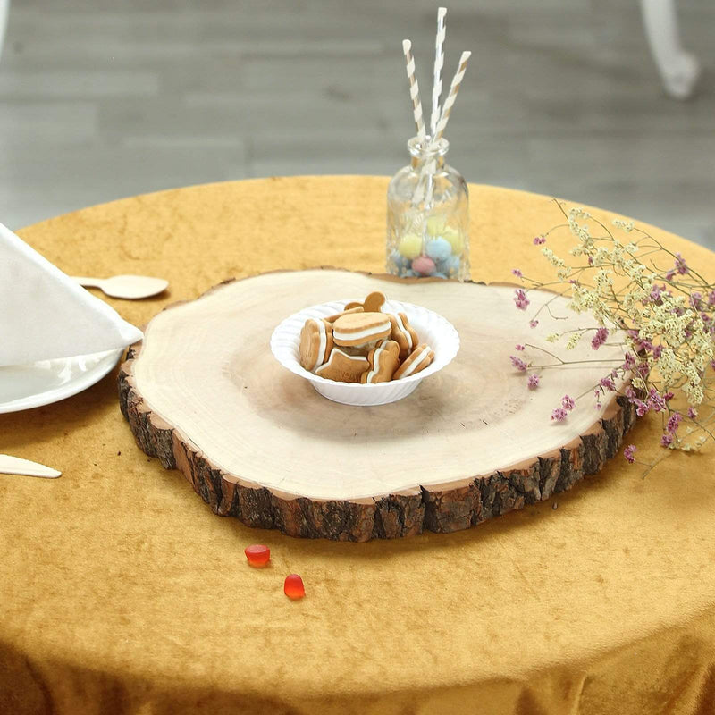 Round Poplar Wood Slices Wedding Centerpieces - Natural