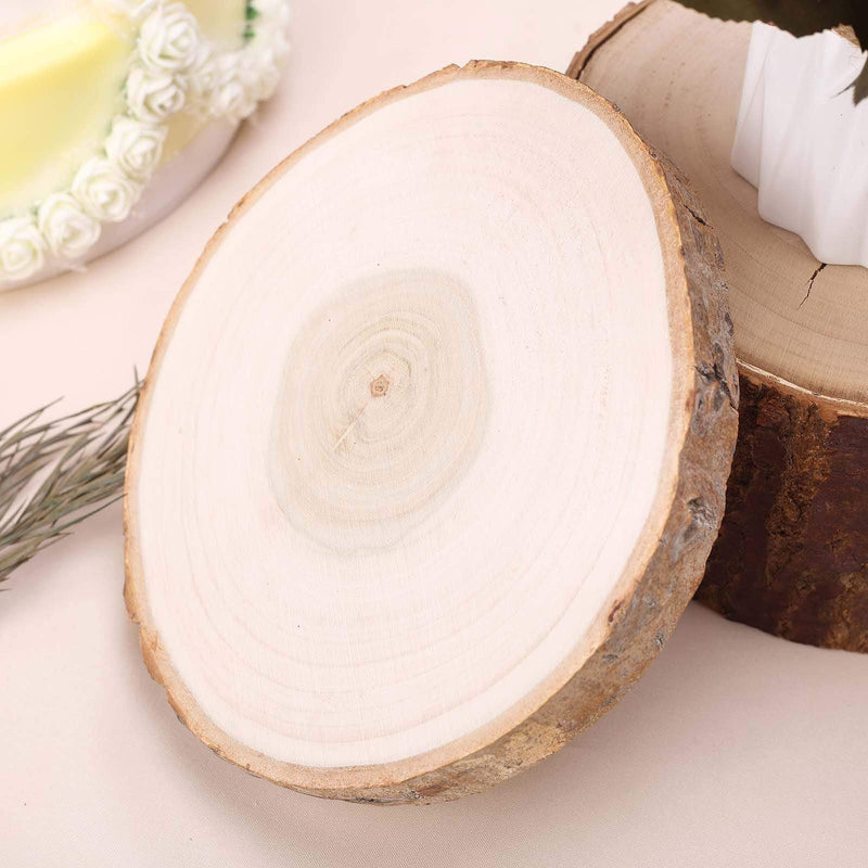 Round Poplar Wood Slices Wedding Centerpieces - Natural