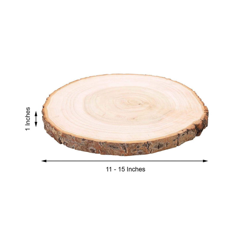 Round Poplar Wood Slices Wedding Centerpieces - Natural