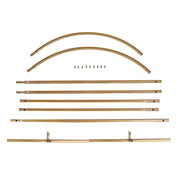 Round Top Metal Floral Display Frame Wedding Arch Backdrop Stand - Gold